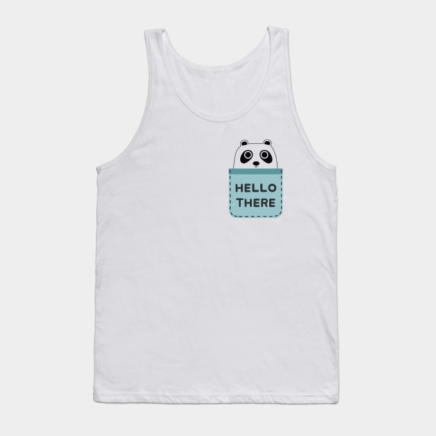 Pocket Panda Tank Top by Mint Cloud Art Studio